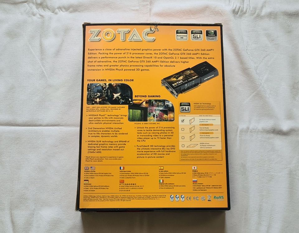 OVP Box Karton Zotac GeForce GTX 260 AMP Edition Grafikkarte in Chemnitz