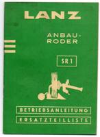 LANZ "ANBAU-RODER SR 1" Anleitung + Ersatzteilliste Okt. 1958 Baden-Württemberg - Schopfheim Vorschau