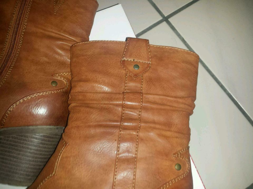 *Reserv* Rieker Absatz Stiefeletten/Boots cognac braun, Gr.40,Neu in Saarbrücken