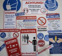 Verschiedene Gebots- und Verbotsschilder für Hygiene Regeln Rheinland-Pfalz - Roßbach Westerwald Vorschau