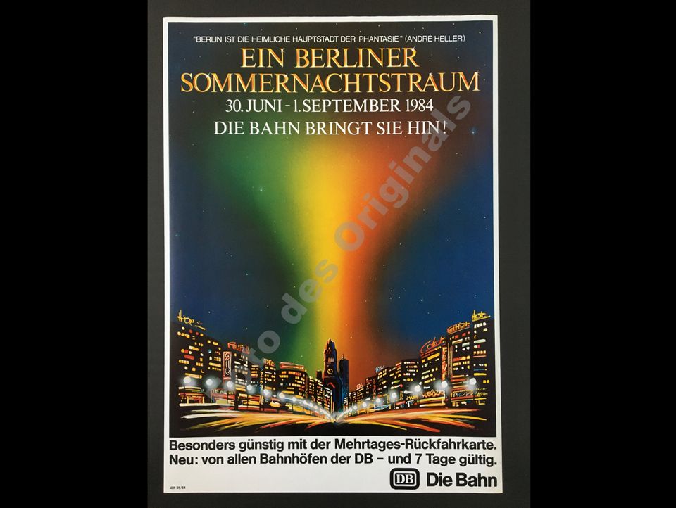 Deutsche Bundesbahn DIN-A1-Plakat/Poster Original Werbung Berlin in Gifhorn
