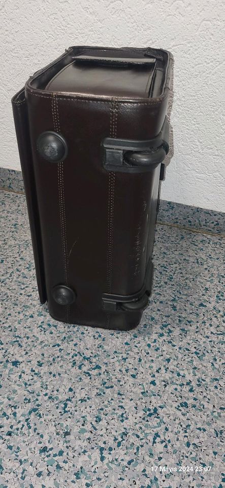 Leder-Pilotenkoffer mit gepolsterter Laptoptasche! in Bruchsal