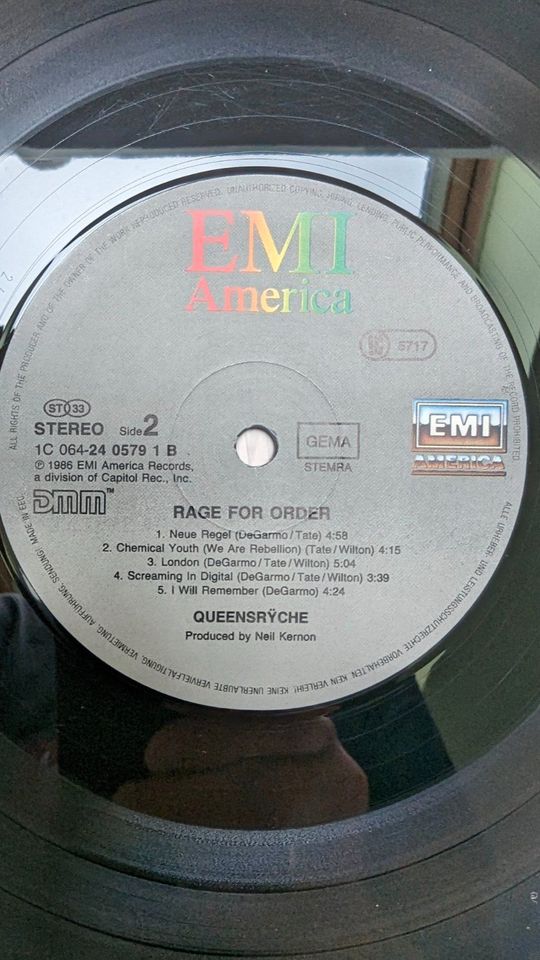 Vinyl Queensryche Rage for Order LP 1986 in Haltern am See