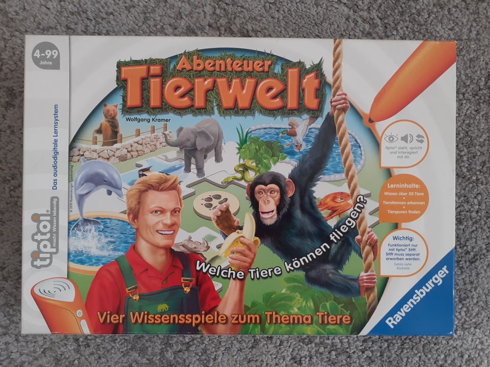 Tiptoi Spiel  "Abenteuer Tierwelt" 4-99 Jahre Ravensburger in Seligenstadt