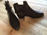 Zara Biker Boots Stiefeletten Leder schwarz silber 39❤️ Bayern - Augsburg Vorschau