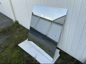 Asiatischer Spiegel aus Holz mit silberner Zierleiste in Köln - Widdersdorf