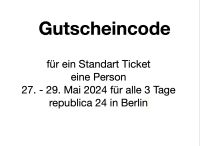 Standart Ticket republica24 27.05- 29.05.24 Berlin 1 Person Elberfeld - Elberfeld-West Vorschau