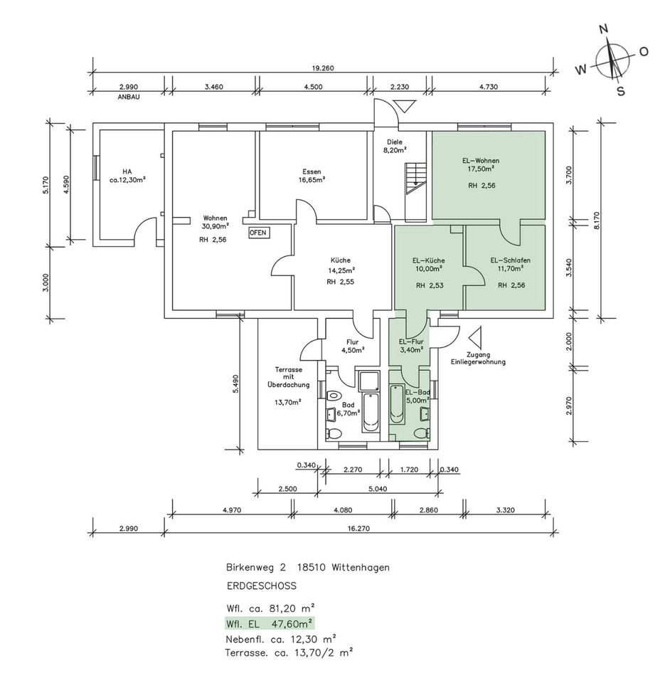 Einfamilienhaus mit vermieteter Einliegerwohnung nahe Grimmen und Stralsund in Wittenhagen