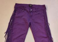 Fransen Jeans Hose XS/S Lila Violett Hollywood Trading Company LA Baden-Württemberg - Ulm Vorschau