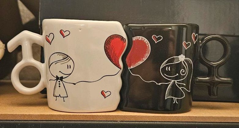 Partner Espresso Tasse, Hochzeitstagsgeschenk, Partnertassen in Bad Schwartau