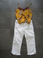 Set edc Capri Jeans weiß u. Top Jaqueline de Jong bunt Nordrhein-Westfalen - Inden Vorschau