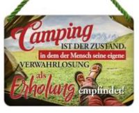 Kulthänger Blechschild Camping Wohnwagen Wohnmobil Zelt NEU Rheinland-Pfalz - Gau-Algesheim Vorschau