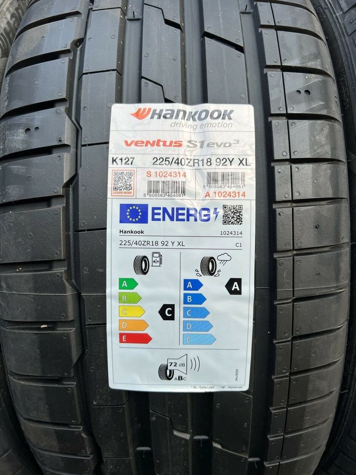 4x Sommerreifen Neu 225 40 R18 92Y Hankook S1 Evo 3 Montage 70€ in Haiger