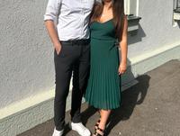 Grünes asos Plisseekleid Brautjungfern Abschlussball Abendkleid Bayern - Pfakofen Vorschau