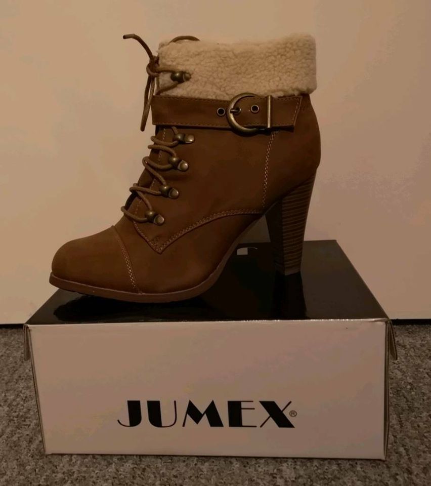 NEU Damen Stiefeletten mit Schnürung - Camel, Gr. 40 in Berlin