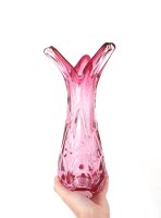 Vintage Vase aus Murano Glas pink Fratelli Toso Blütenkelch Bayern - Röllbach Vorschau