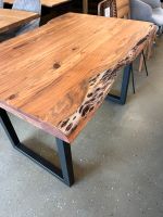 Esstisch Tisch + Massivholz Akazie + Echte Baumkante 112x80 cm Hessen - Steffenberg Vorschau