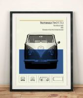 VW T1 1950 Poster NEU Größe 60x42 cm Blau Transporter Bulli Buli Berlin - Mitte Vorschau