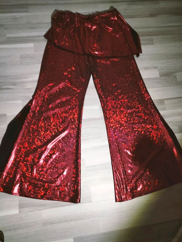 Bauchtanzhose in rot irisierend Gr.Xl in Gladbeck