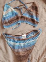 Bikini gestrickt Strick bikini Badeanzug blau häkeln Baden-Württemberg - Weinheim Vorschau