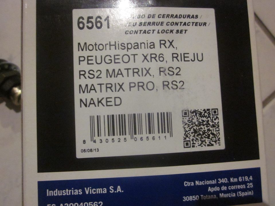 Peugeot MotorHispania RIEJU Schloßsatz NEU VICMA 6561 in Illertissen