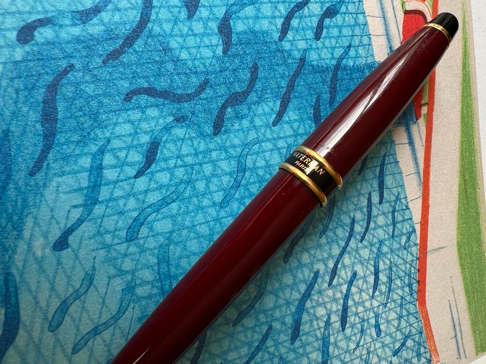 Waterman Paris Füllfederhalter Füller Bordeaux Rot Gold in Niederalteich