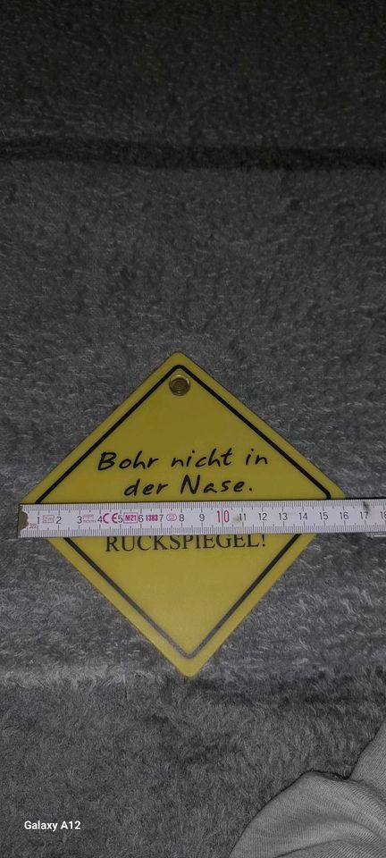 Schild mit Spruch fürs Auto in Raschau-Markersbach