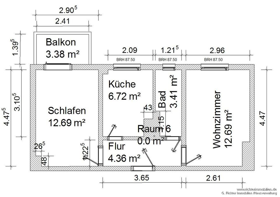 2-Zimmer-Wohnung mit Balkon in Halsbrücke in Halsbrücke