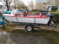 Motorboot /Angelboot mit Trailer und Motor Harburg - Hamburg Hausbruch Vorschau