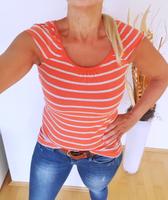Tommy Hilfiger T-Shirt orange~grau gestreift Gr.XS ~Neu Bayern - Poing Vorschau