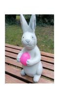 30 cm Osterhase⭐ groß grau pink Deko Ostern Dekoration Hase Hamburg-Nord - Hamburg Eppendorf Vorschau