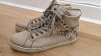 Hogan Rebel High Top Sneaker taupe mit Blumen 40 Hessen - Bad Homburg Vorschau