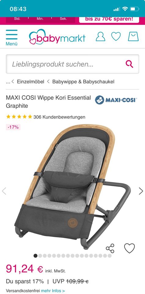 Babywippe Maxi Cosi Cori Essential in Kiel