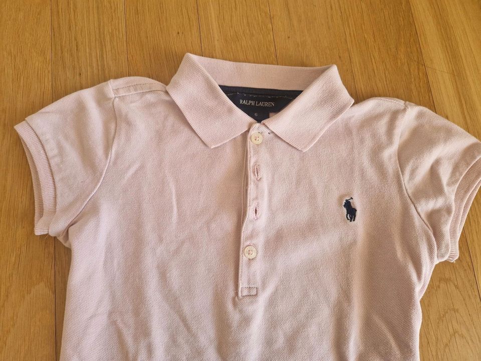 Polo Ralph Lauren Shirt Poloshirt rosa flieder, Gr. 116 in Stuttgart