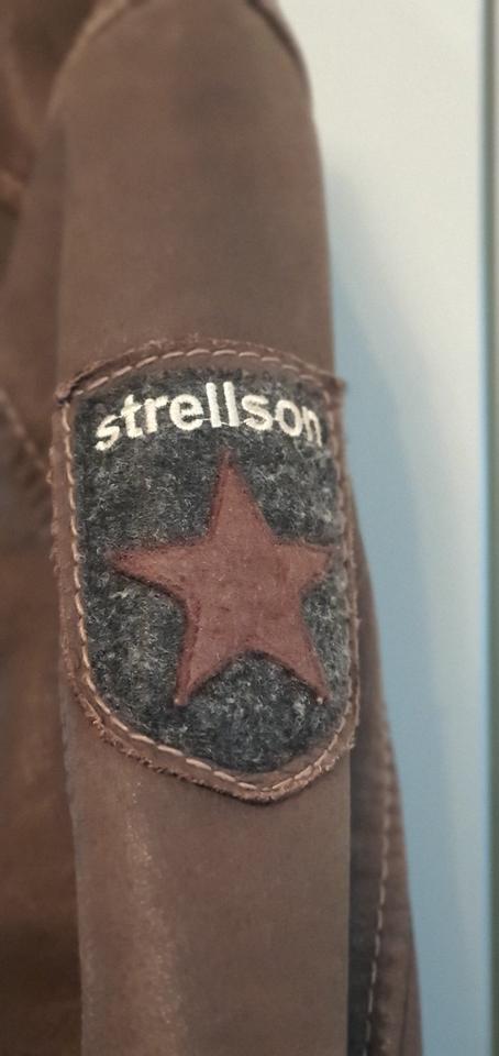 ☆STRELLSON☆ Lederjacke☆ L / 52 Jacke Leder Blouson Bikerjacke in Cham