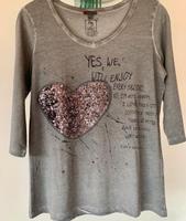 Modisches Street One Sommer T Shirt grau Pailletten Herz 40 M Niedersachsen - Boffzen Vorschau