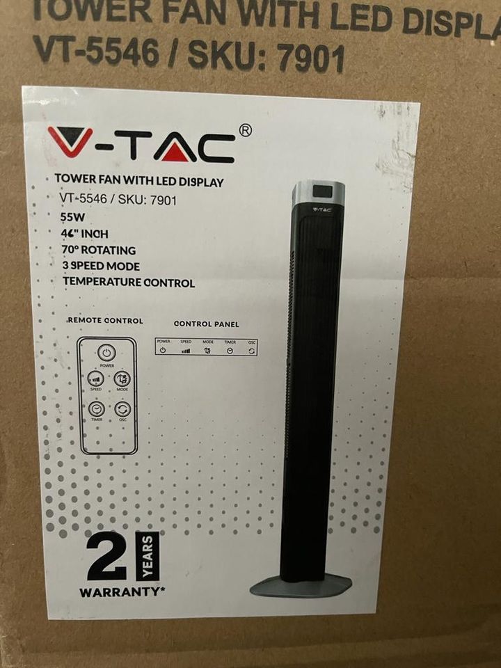 V-TAC VT-5546 Turmventilator 55 W 120 cm in Oberhausen