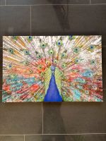 Bild bunt Pfau 60 x 90 blau grün Pfauenauge Wandbild Kunstdruck Aachen - Aachen-Brand Vorschau