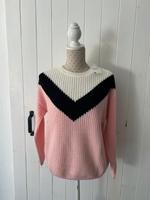 Strickpullover Creme schwarz rosa C&A Pfeil Hamburg-Mitte - Hamburg Hamm Vorschau