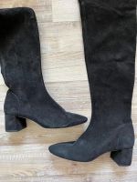 Topshop Overknee Boots Lederschuhe Schwarz Berlin - Friedrichsfelde Vorschau