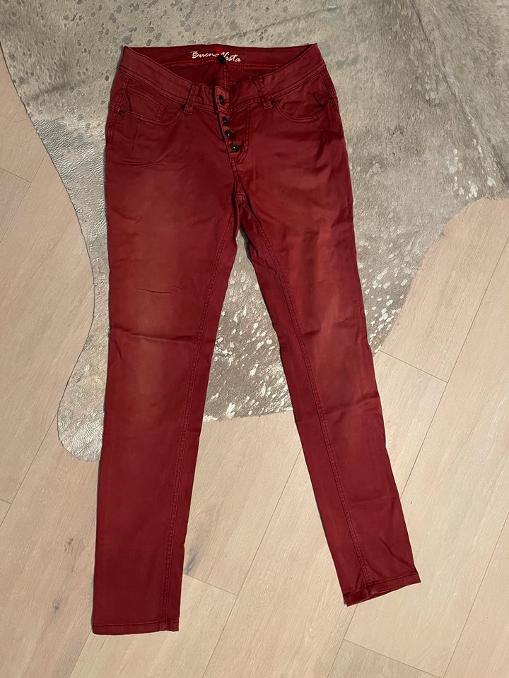 Buena Vista Jeans Hose skinny eng Röhre Rost Rot S 36 Stretch Top in München