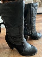 Sexy Stiefel - Gr. 38 - schwarz mit Schnürung - sehr sexy Hessen - Münzenberg Vorschau