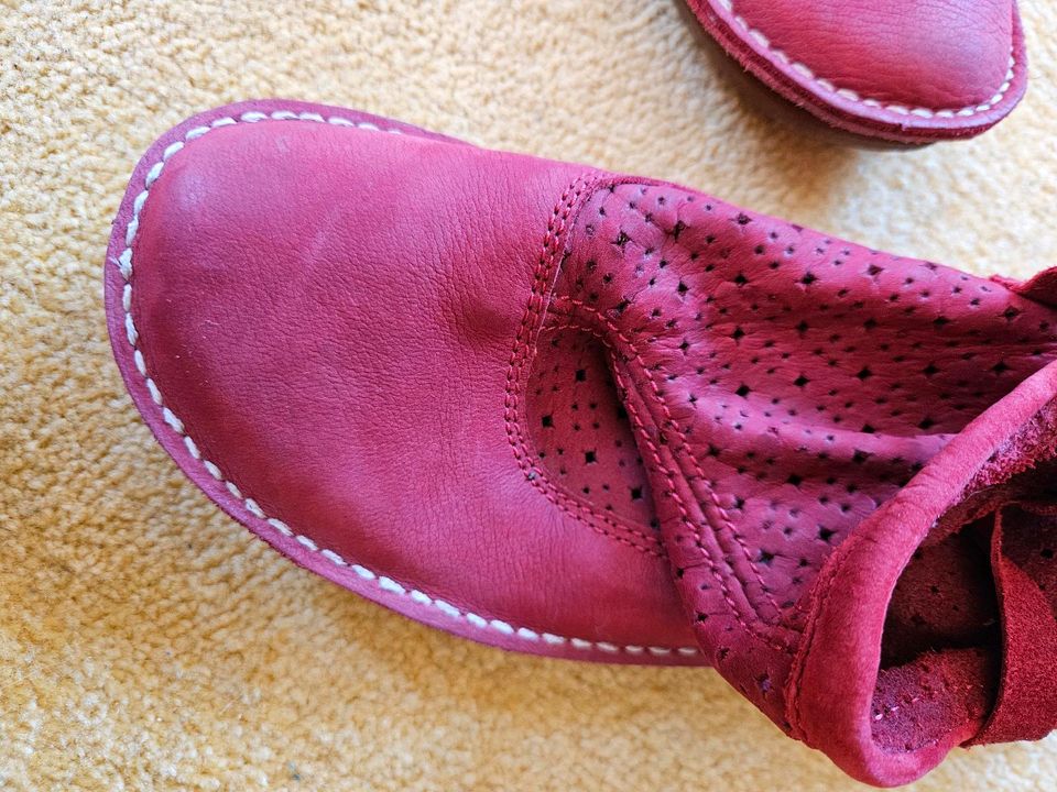 El naturalista TOP Schuhe Boots Gr.37 Stiefel Mokassins Leder Rot in Leipzig