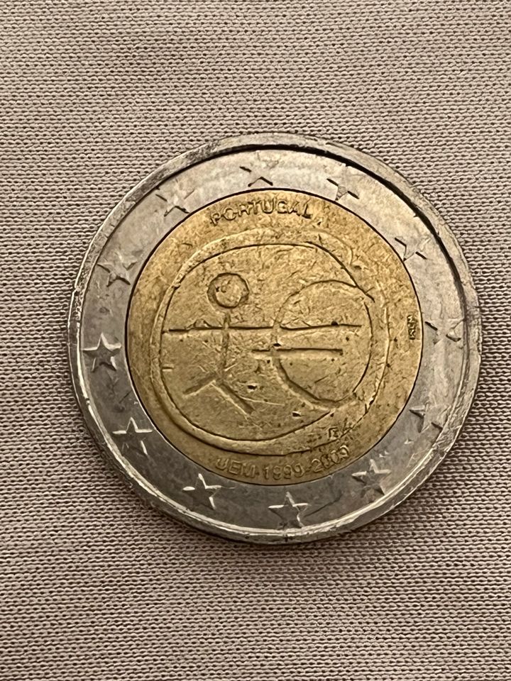 2x 2€ Münze Strichmännchen selten EMU 1999-2009 in Stuttgart