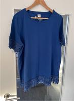 T-Shirt blau 48 mit schöner Spitze, neuwertig Bayern - Oberostendorf Vorschau