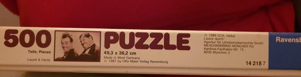 Ravensburger Puzzle 500 Teile 1986 Laurel & Hardy in Krefeld