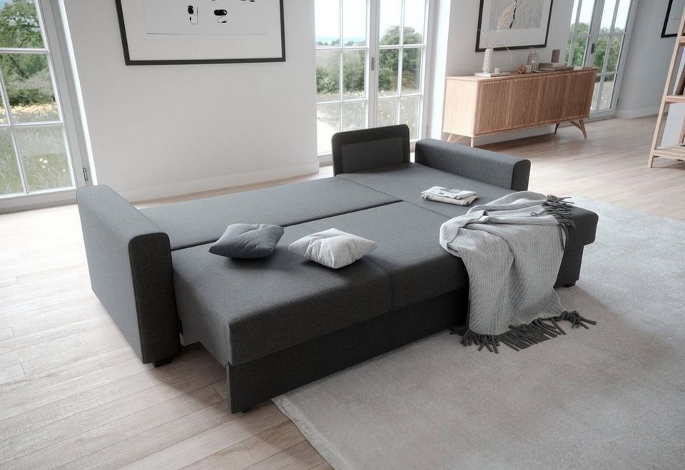 NEU-Sofa Ecksofa Cauch mit bettfunkton breit 234 cm in Wietzen