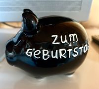 Sparschwein schwarz Keramik „Zum Geburtstag“ Niedersachsen - Ritterhude Vorschau