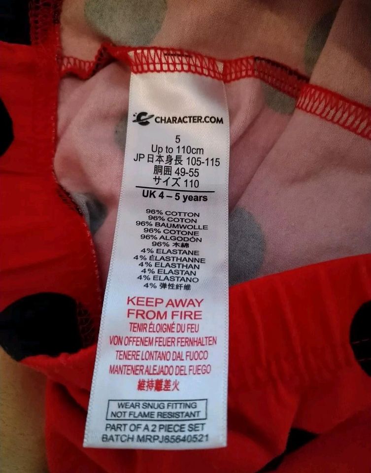 Miraculous Lady Bug Schlafanzug Gr. 104 gebraucht Privatverkauf in Berlin
