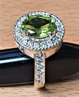 Silberring 925 mit Edelstein Peridot 1.5 ct in Gr. 55/56 Hannover - Mitte Vorschau